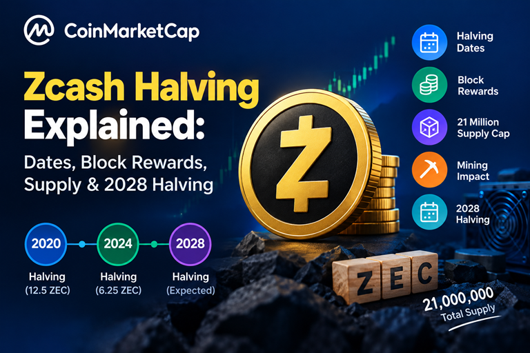 Zcash Halving Explained Dates, Block Rewards, Supply & 2028 Halving